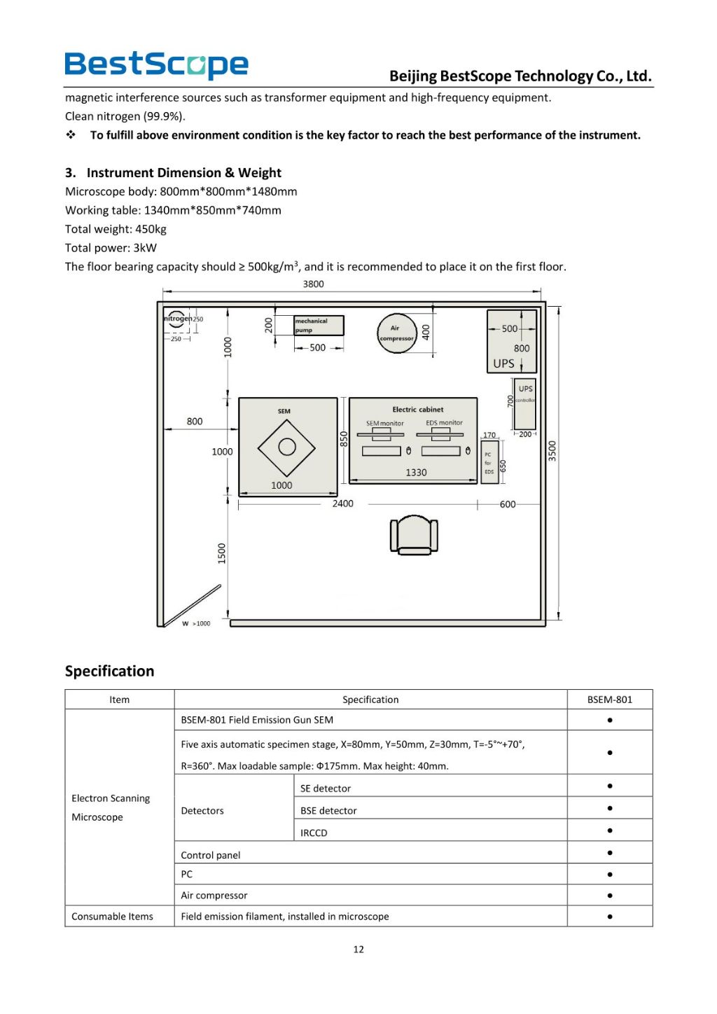 BSM-801 Field Emission Scanning Electron Microscope 3