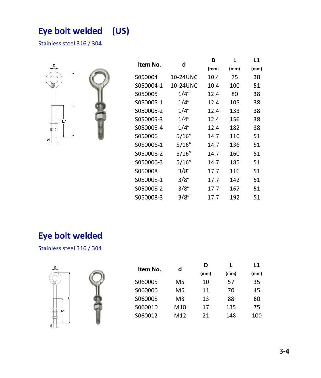 Stainless Steel Welding Eye Ring
