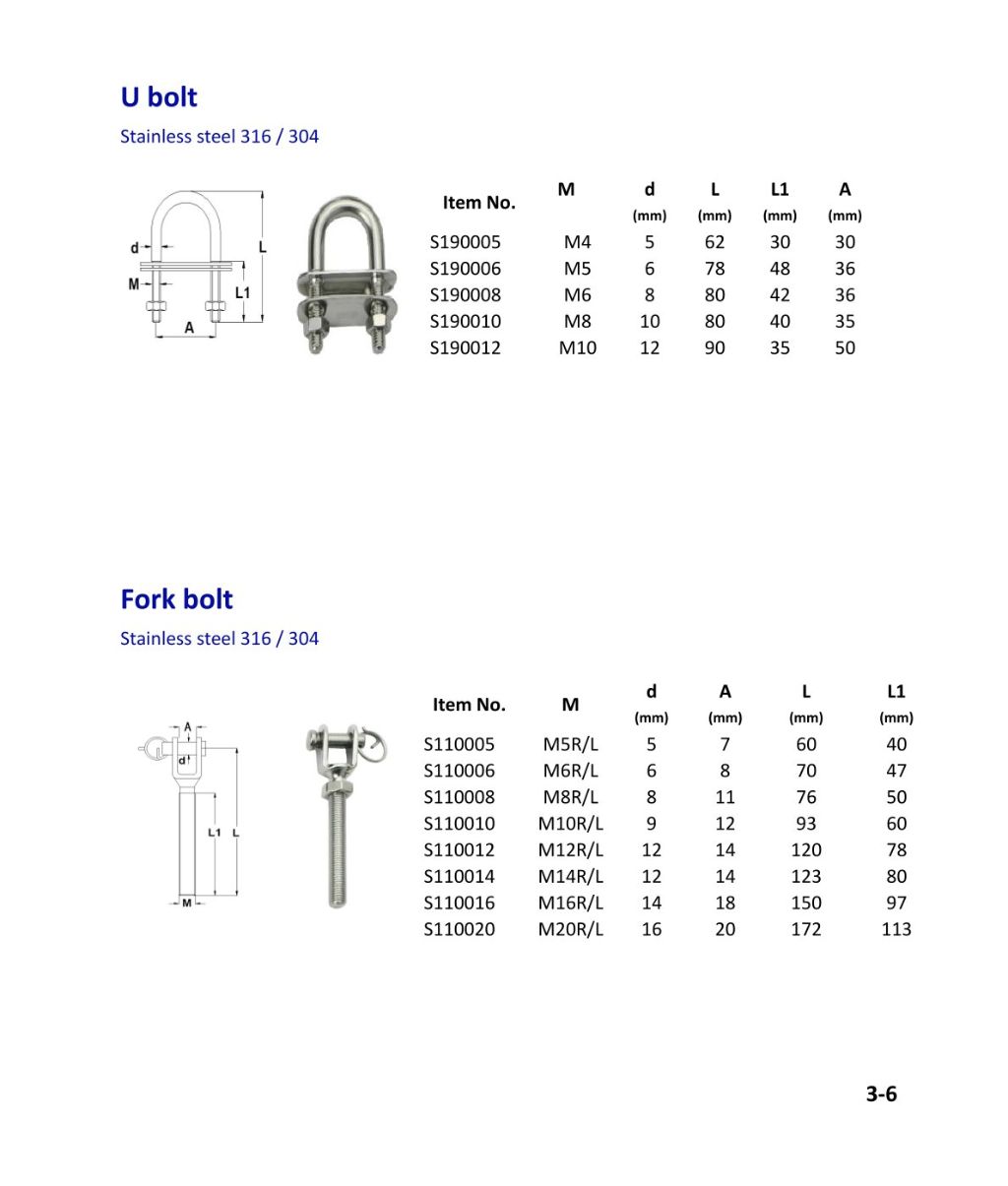 Stainless Steel U-Bolt