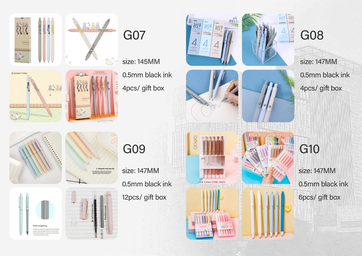 Multicolor Signature Pen Set 3