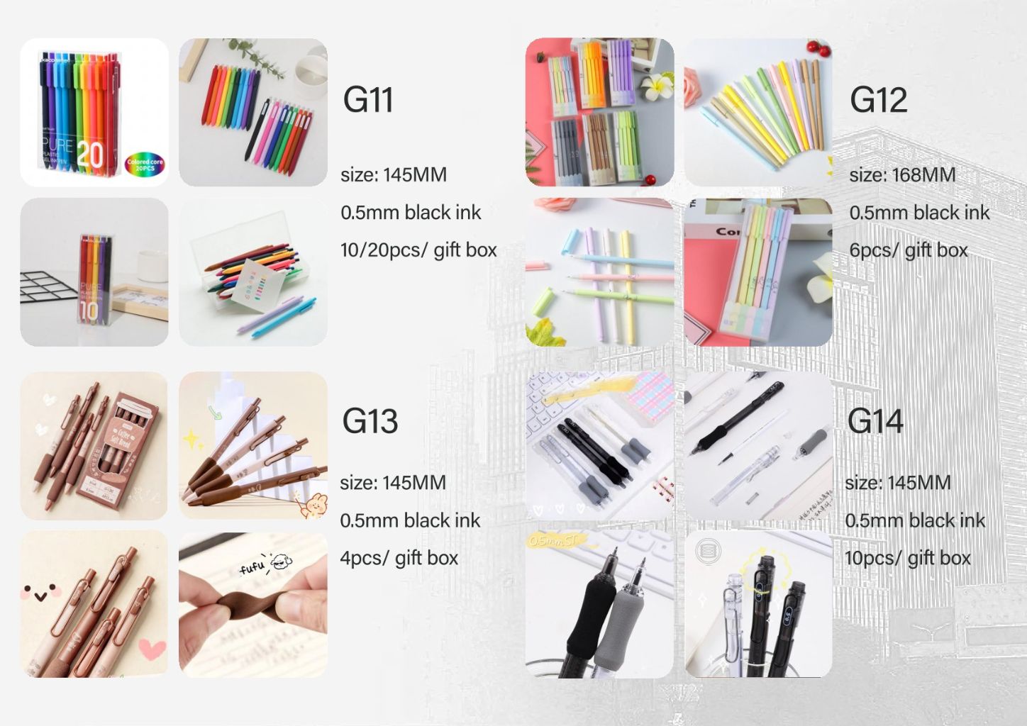 Multicolor Signature Pen Set 4