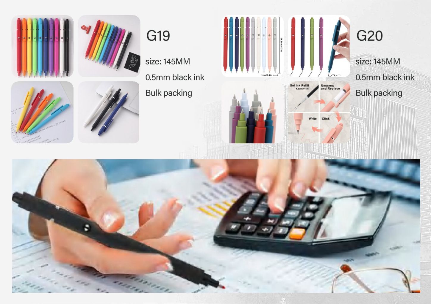 Multicolor Signature Pen Set 6