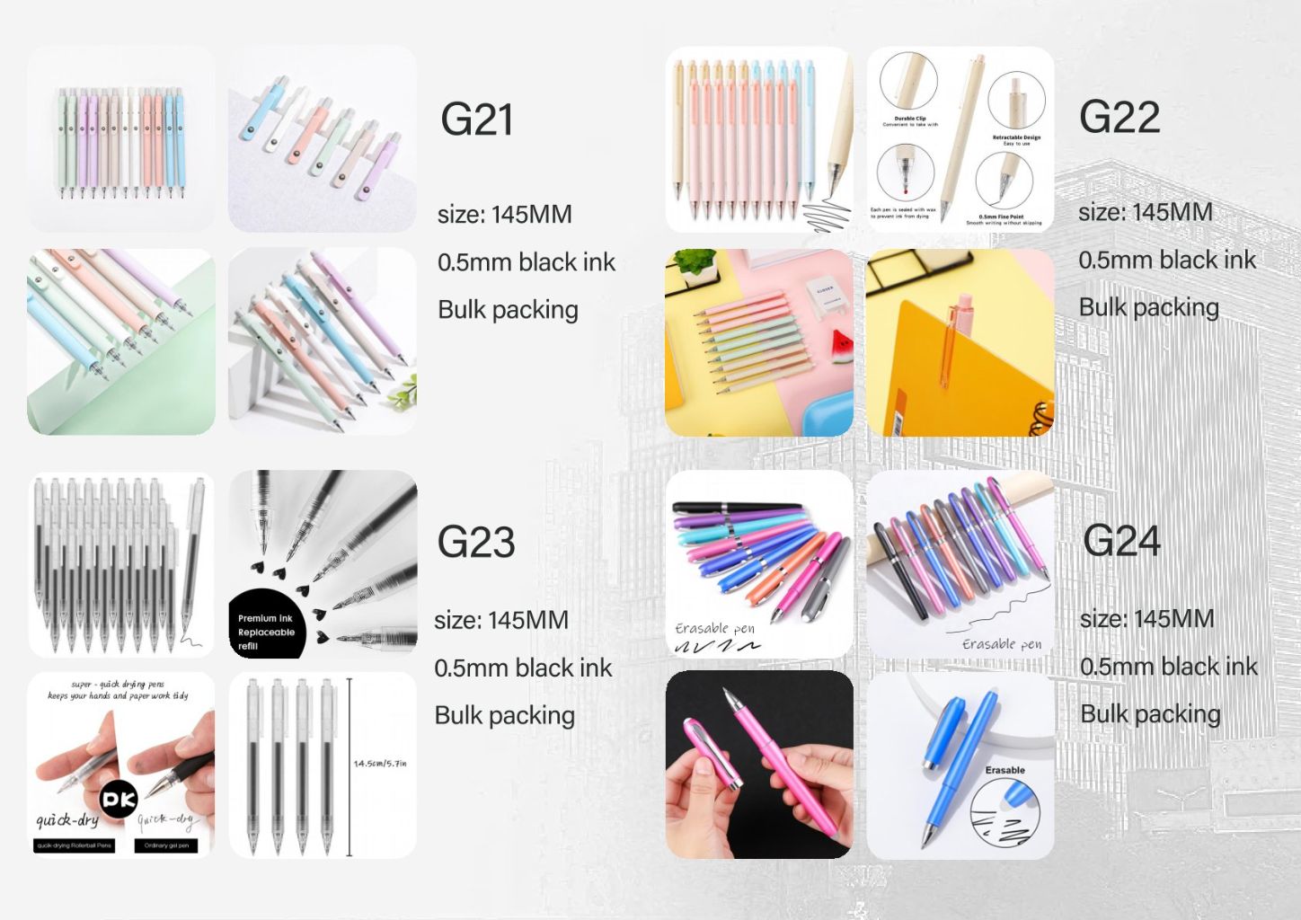 Multicolor Signature Pen Set 7