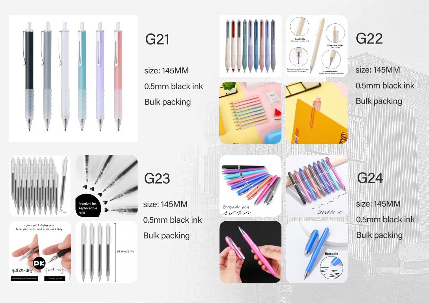 Multicolor Signature Pen Set 8