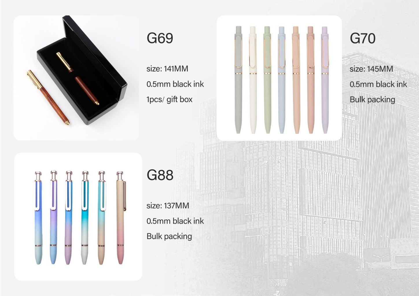Multicolor Signature Pen Set 11