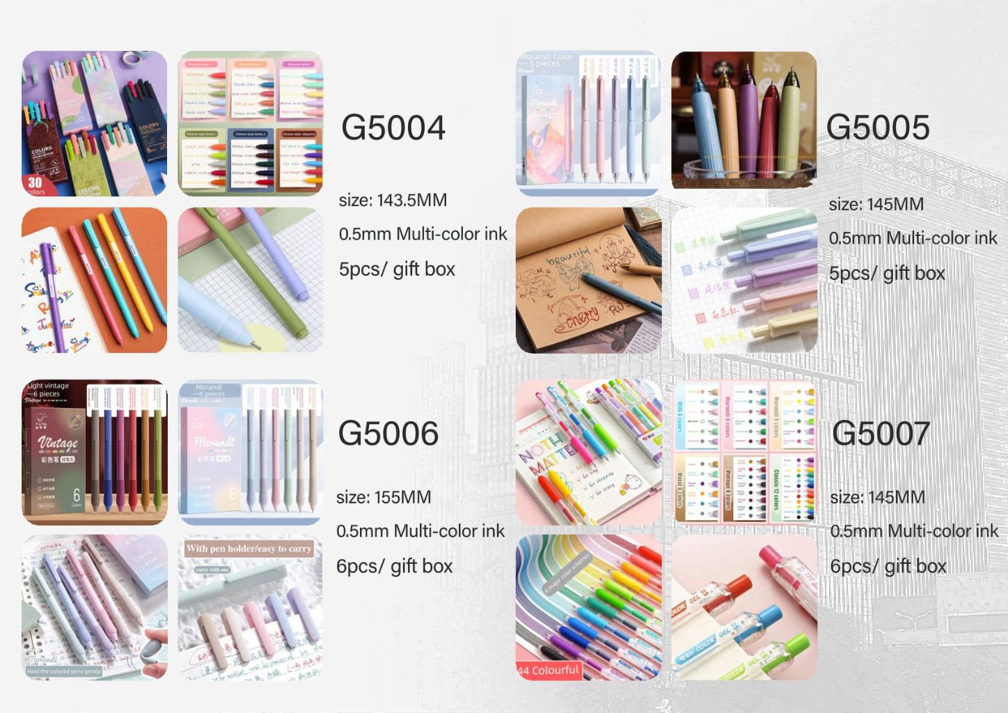 Multicolor Gel Pen Set 2