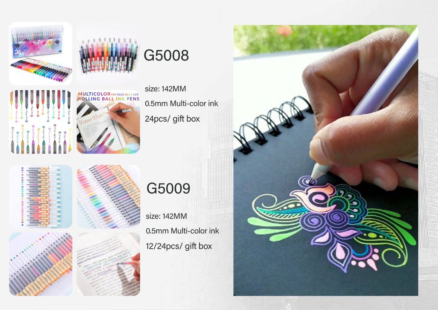 Multicolor Gel Pen Set 3