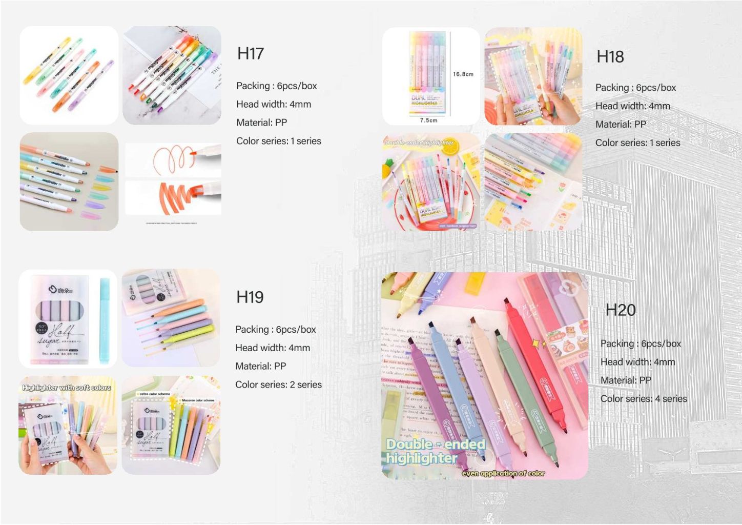 Colorful Water-Based Pen Set 6