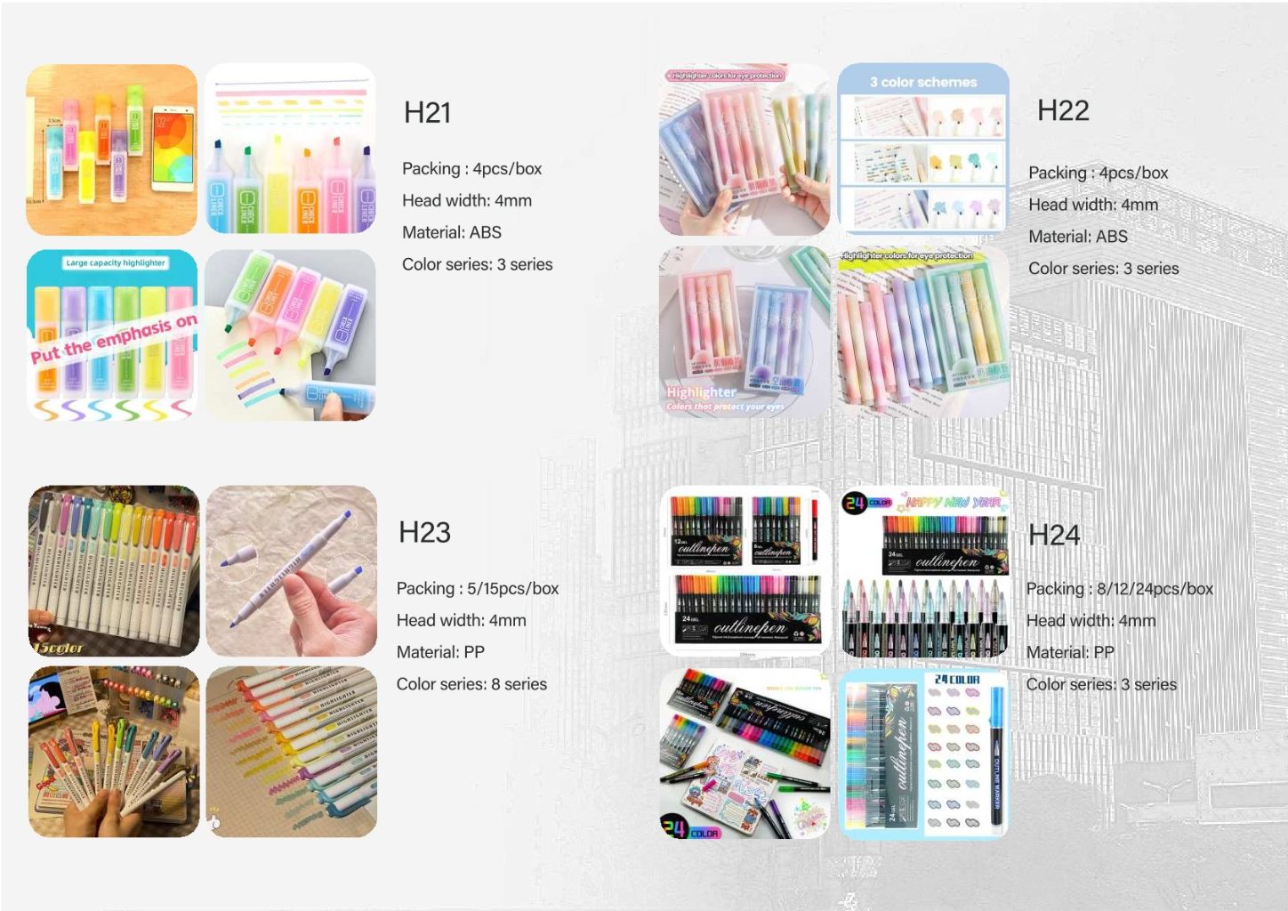 Colorful Water-Based Pen Set 7