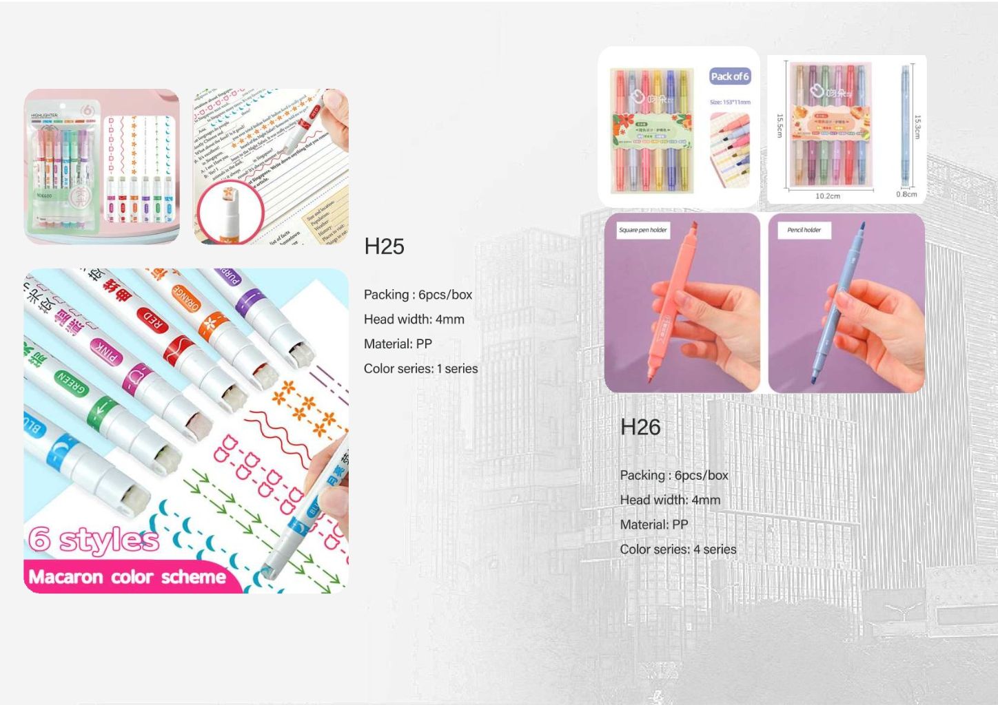 Colorful Water-Based Pen Set 8