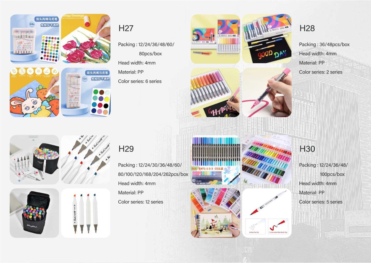 Colorful Water-Based Pen Set 9