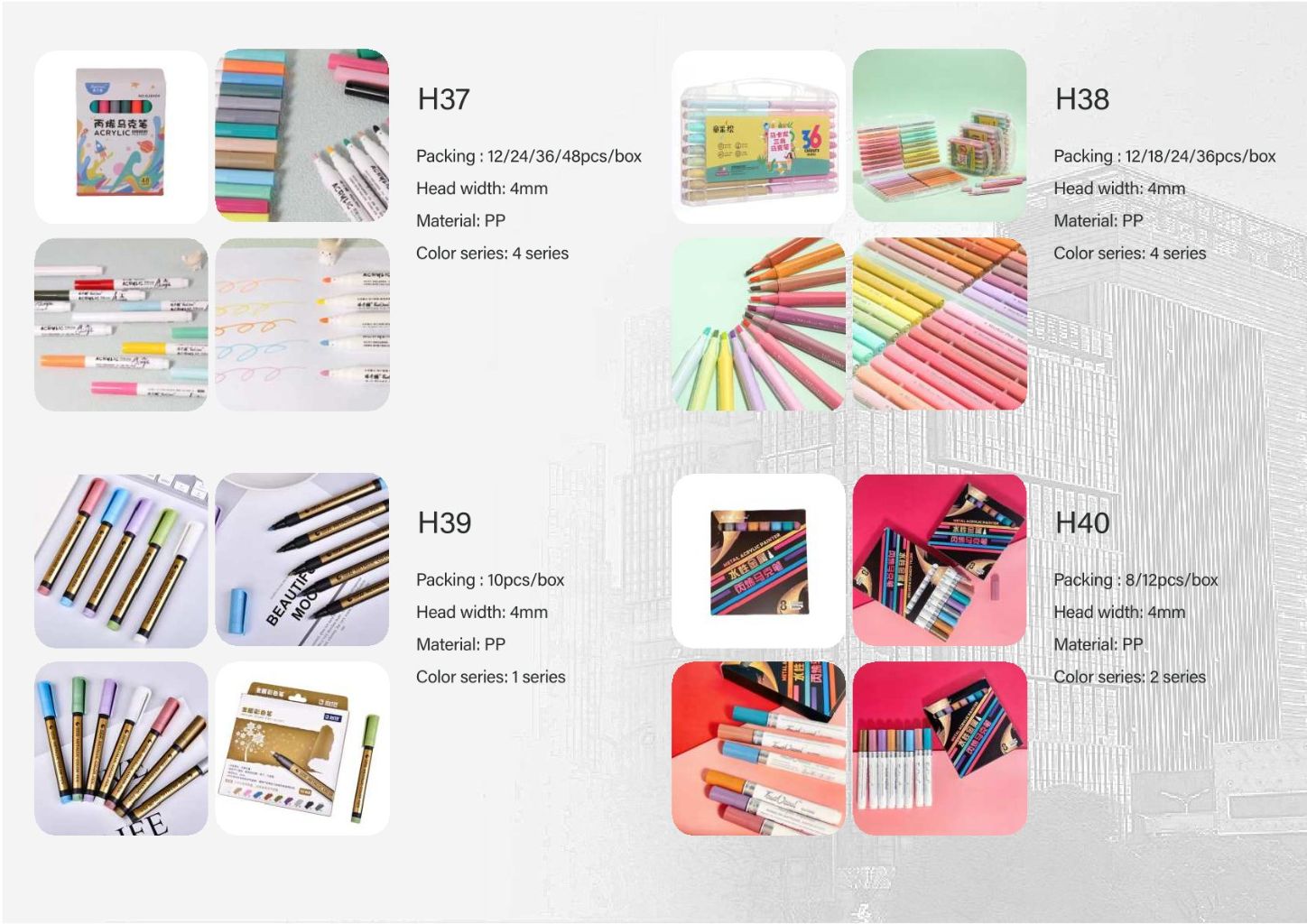 Colorful Water-Based Pen Set 11