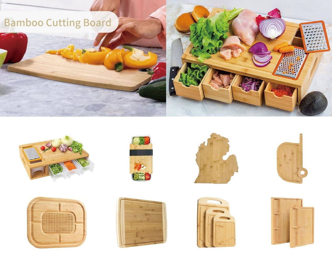 Multi-functional Bamboo Cutting Board