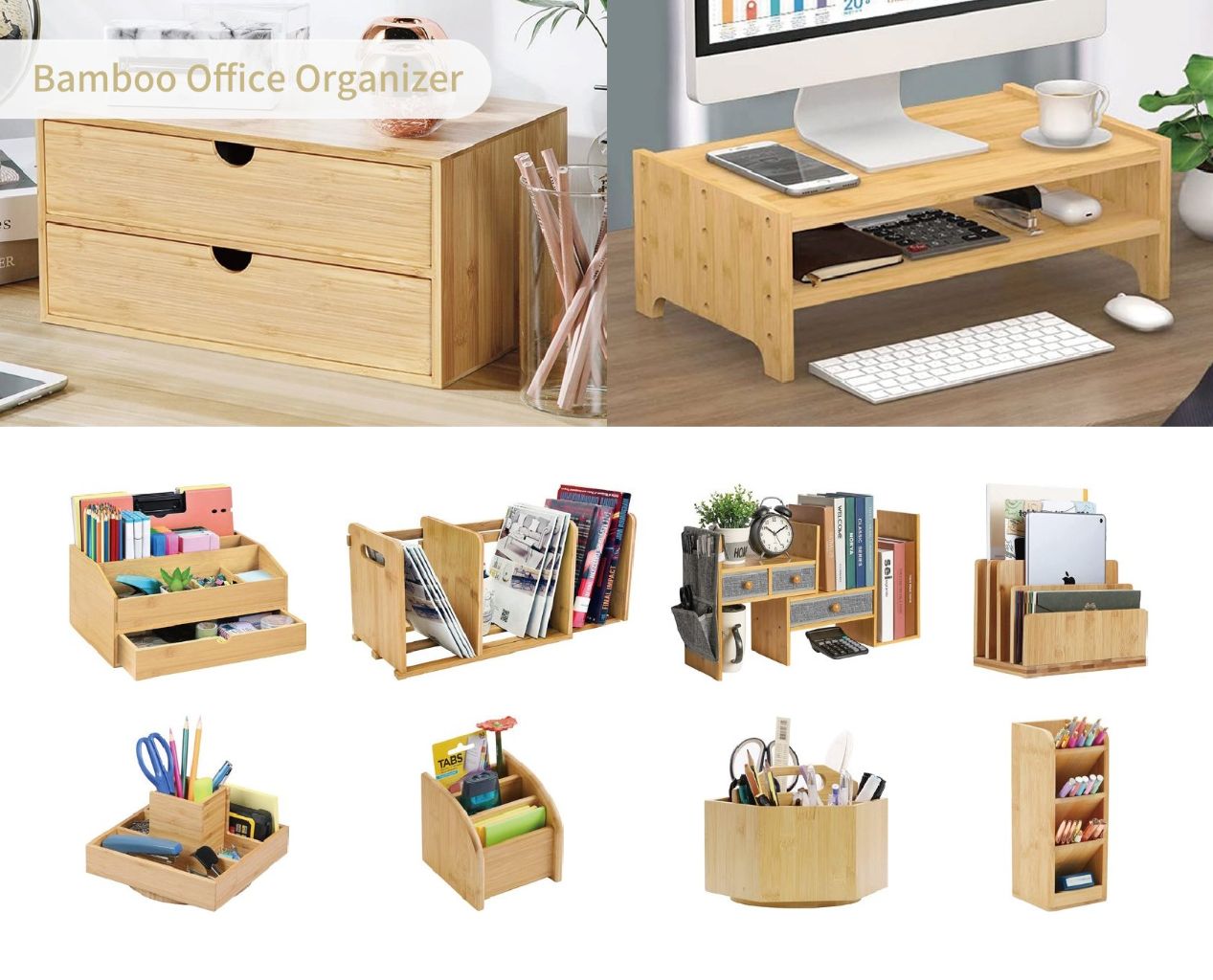 Bamboo Office Organizer