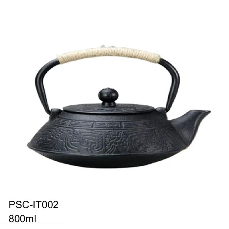 Black Cast Iron Teapot