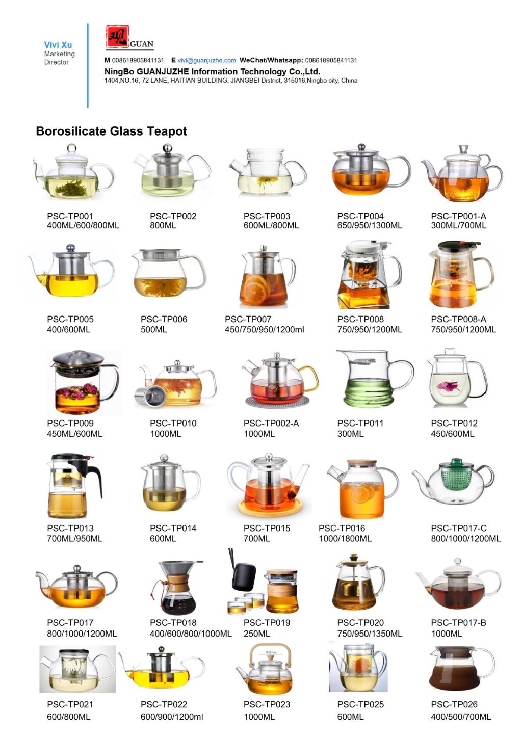 Transparent Glass Teapot 2