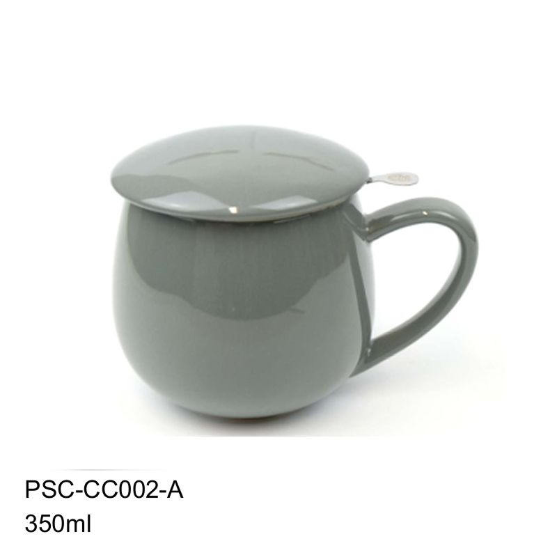 Minimalist Gray Ceramic Tea Cup