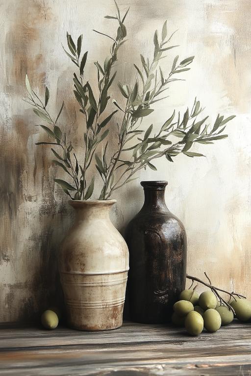 Vintage Ceramic Vase Ornament Set