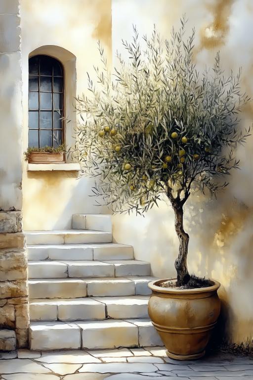 Ceramic Flower Pot Olive Tree Bonsai 3