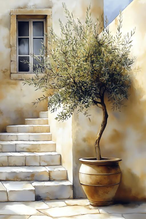 Ceramic Flower Pot Olive Tree Bonsai 2