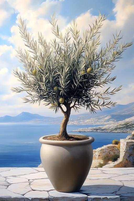 Mini Potted Olive Tree 4