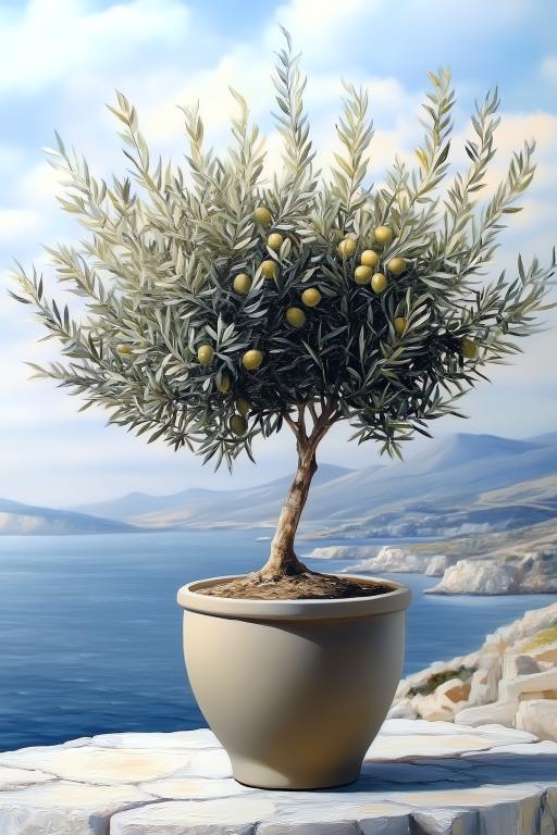 Mini Potted Olive Tree
