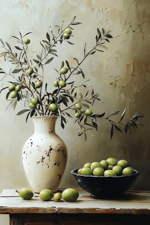 Green Olive Decorative Painting