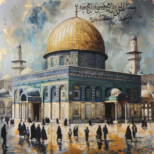 Decorative Painting of the Dome of the Rock in Jerusalem 3