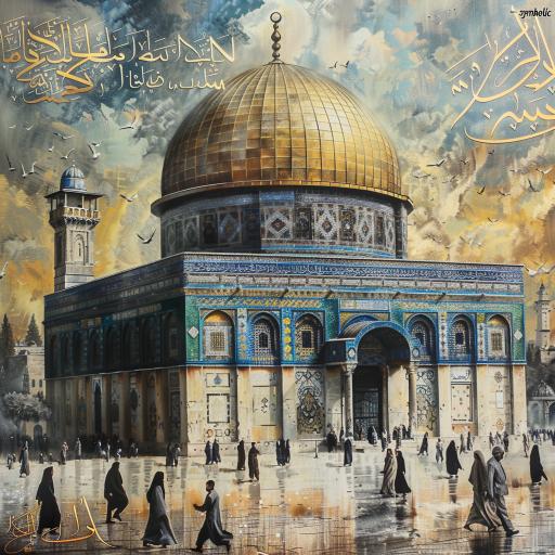 Decorative Painting of the Dome of the Rock in Jerusalem 2