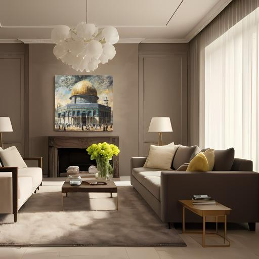 Decorative Painting of the Dome of the Rock in Jerusalem 6