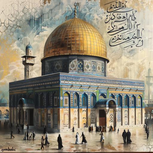 Decorative Painting of the Dome of the Rock in Jerusalem 4
