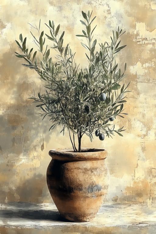 Ceramic Flower Pot Olive Tree Bonsai 4