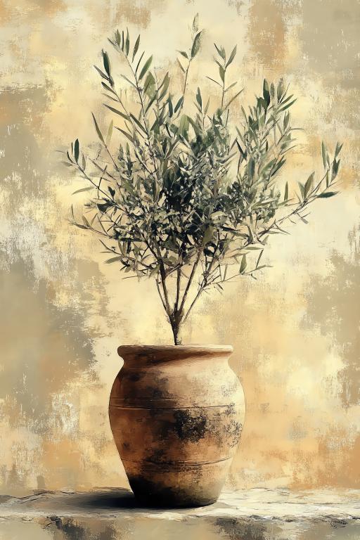 Ceramic Flower Pot Olive Tree Bonsai 2