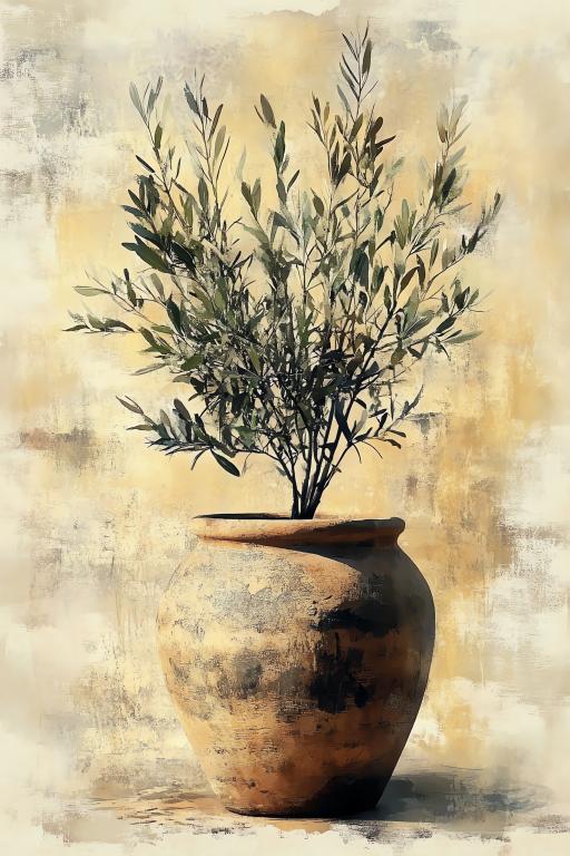 Ceramic Flower Pot Olive Tree Bonsai 3