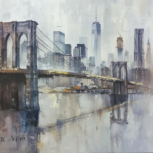 City Landscape Decorative Painting