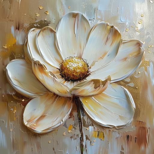 Golden Flower Decorative Painting 3