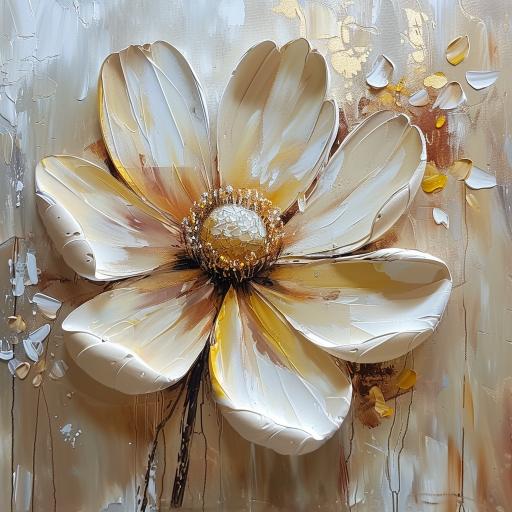 Golden Flower Decorative Painting 2