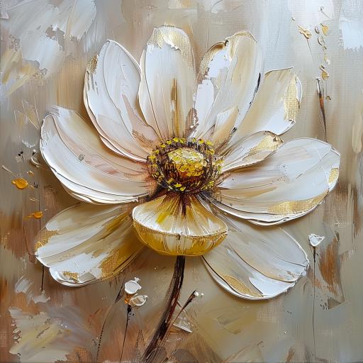 Golden Flower Decorative Painting 4