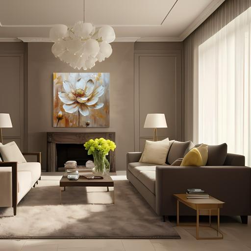 Golden Flower Decorative Painting 5