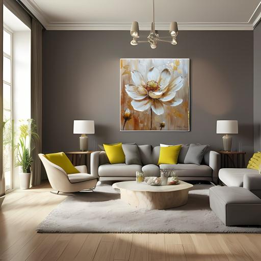 Golden Flower Decorative Painting 6