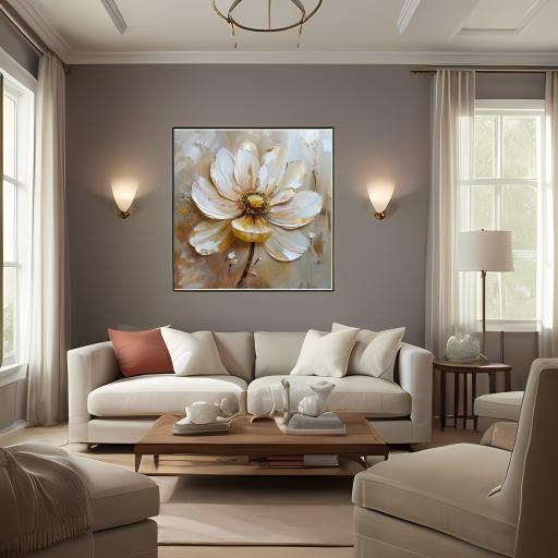 Golden Flower Decorative Painting 7