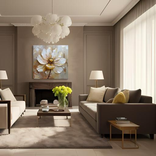 Golden Flower Decorative Painting 8