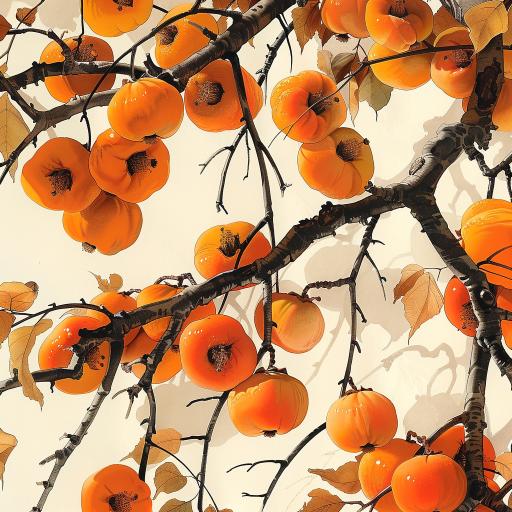 Autumn Persimmon Decorative Painting 3