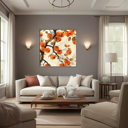 Autumn Persimmon Decorative Painting 5