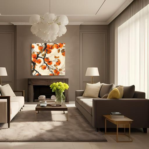 Autumn Persimmon Decorative Painting 6
