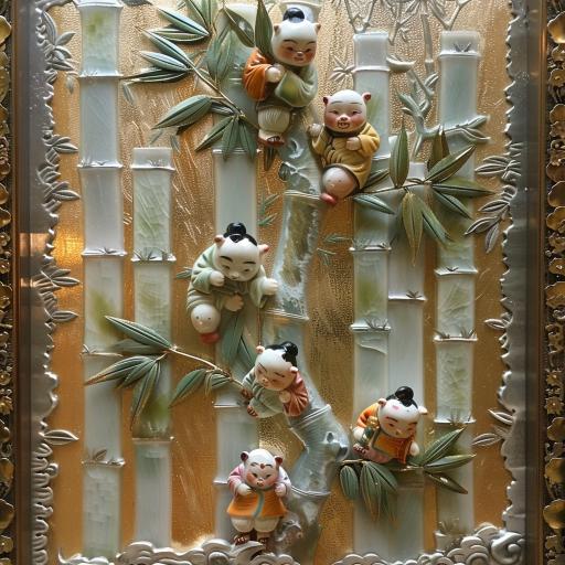 Bamboo Forest Little Boy Pendant