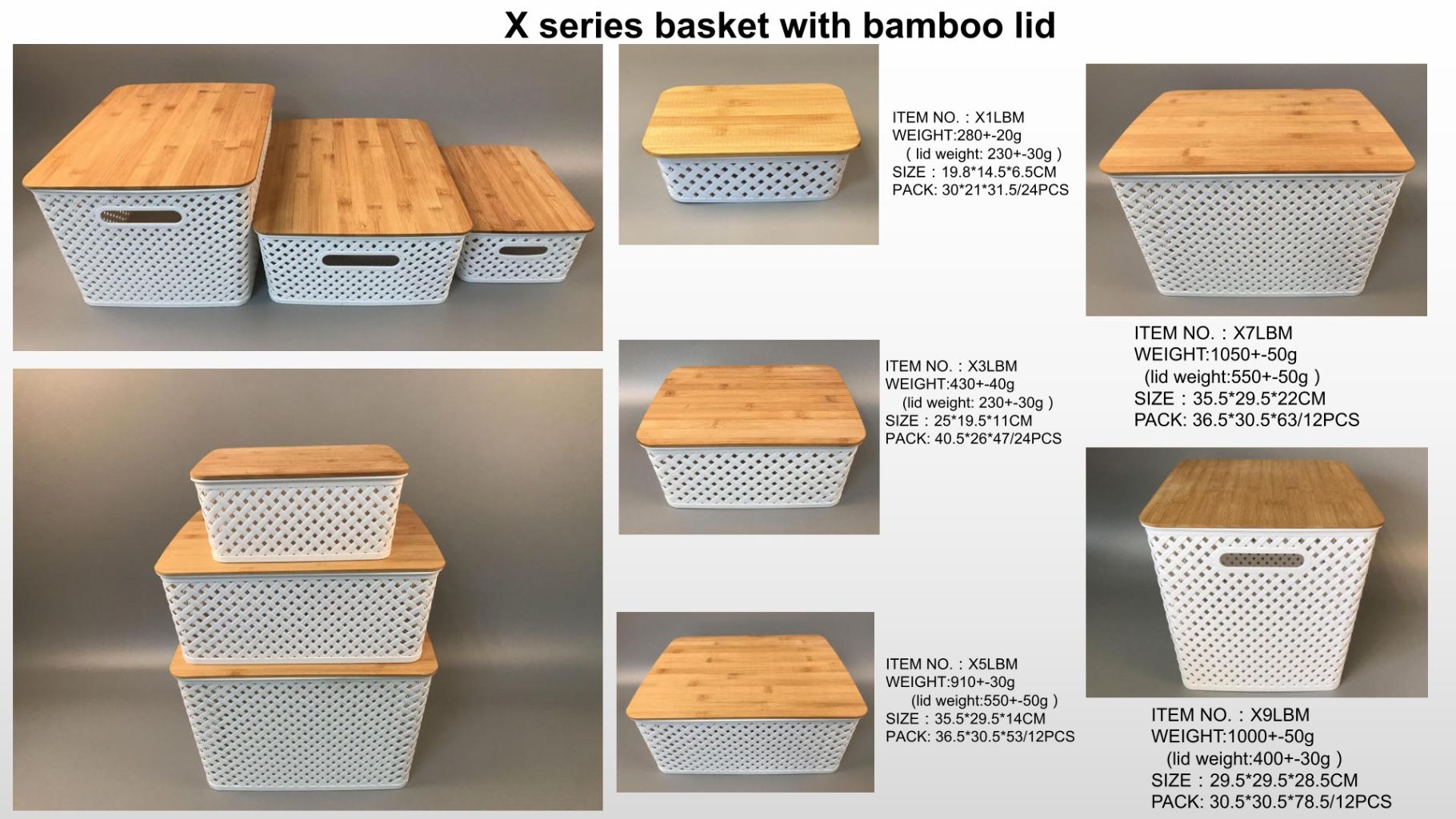 S Series Bamboo Lid Storage Basket 8