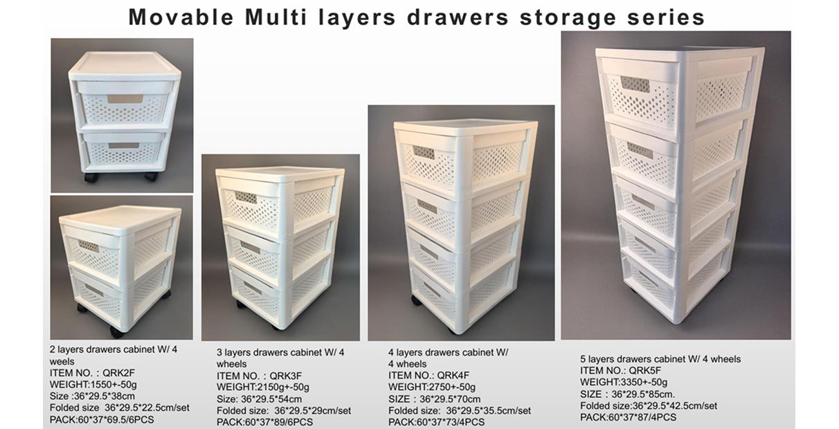 Movable Multi-Layer Drawer Storage Cabinet