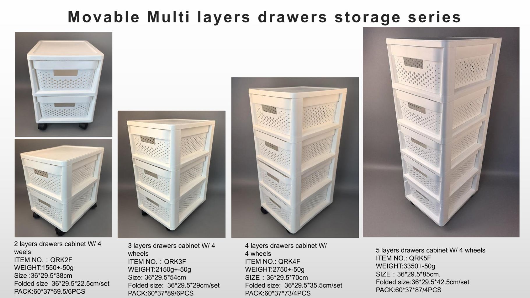Movable Multi-Layer Drawer Storage Cabinet 2