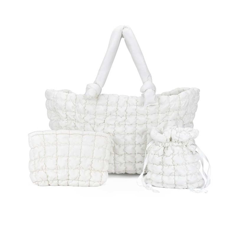 Fashion White Handbag Three-Piece Set
